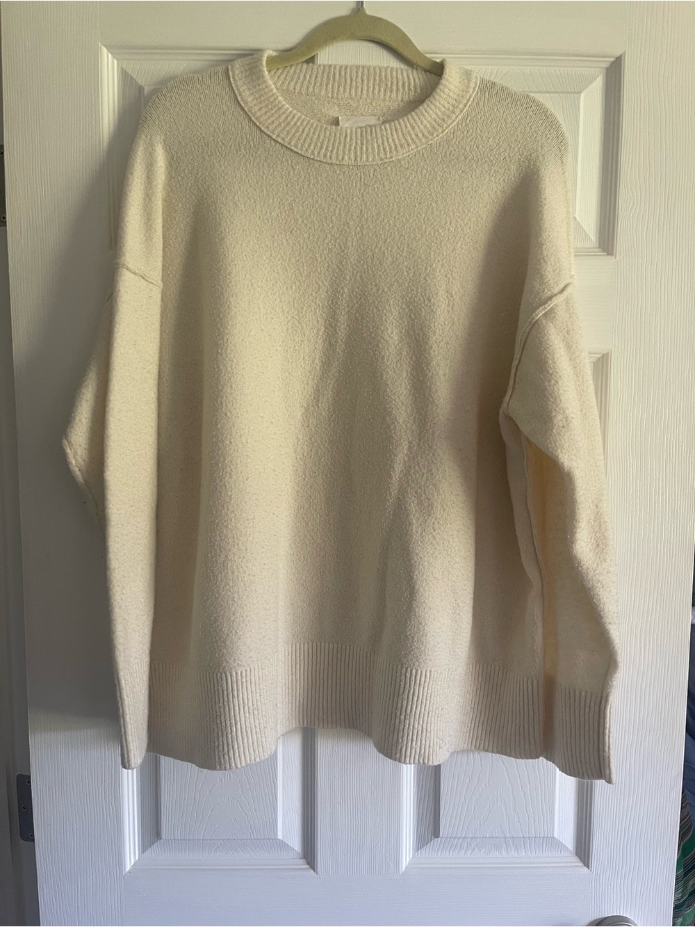 aerie Soft Cream Crewneck Sweater